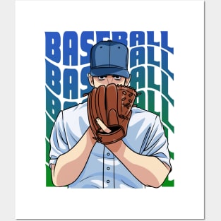 Baseball Pitcher Player Boys Girls Youth Sports Posters and Art